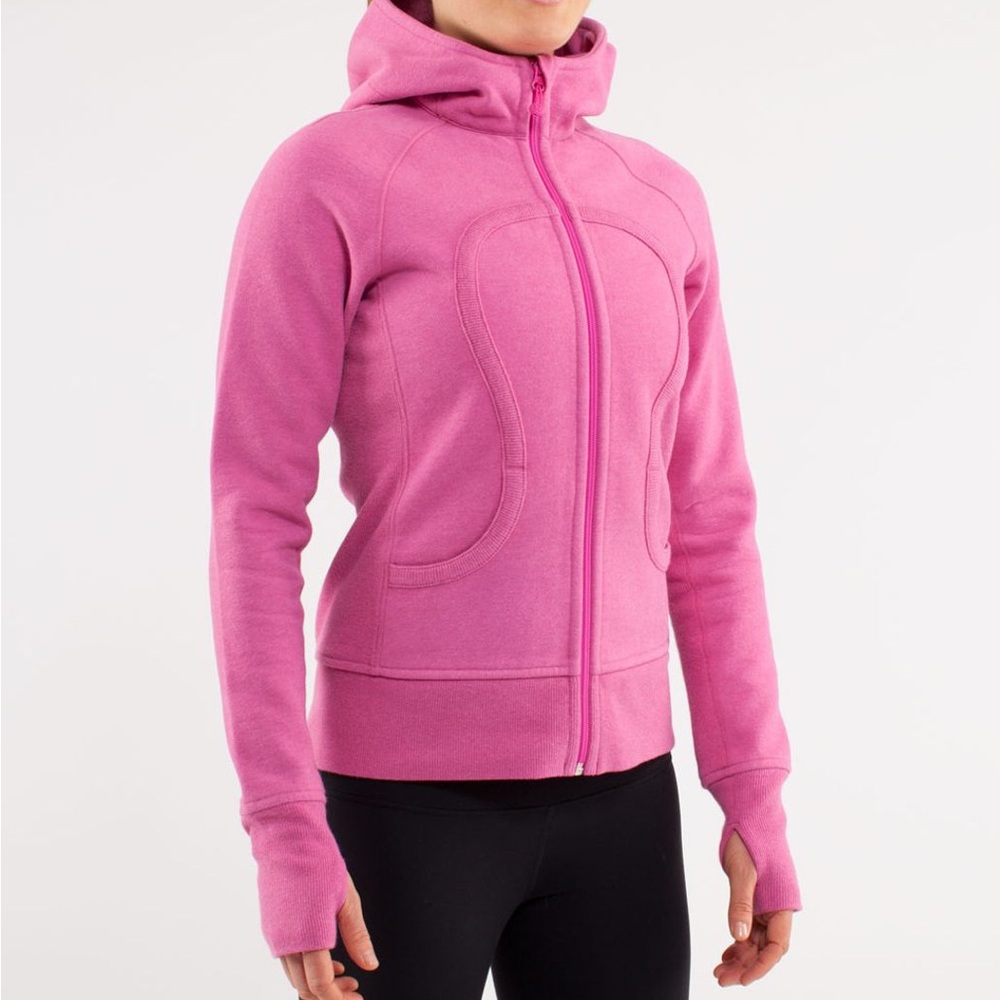Lululemon Pink Zip-up Scuba Hoodie